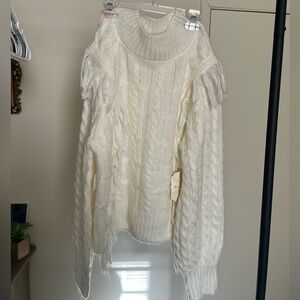 Altar'd State Cowl Neck Sweater - White